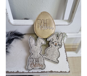 Stickdatei ITH - Blumenstecker Bunnyhase